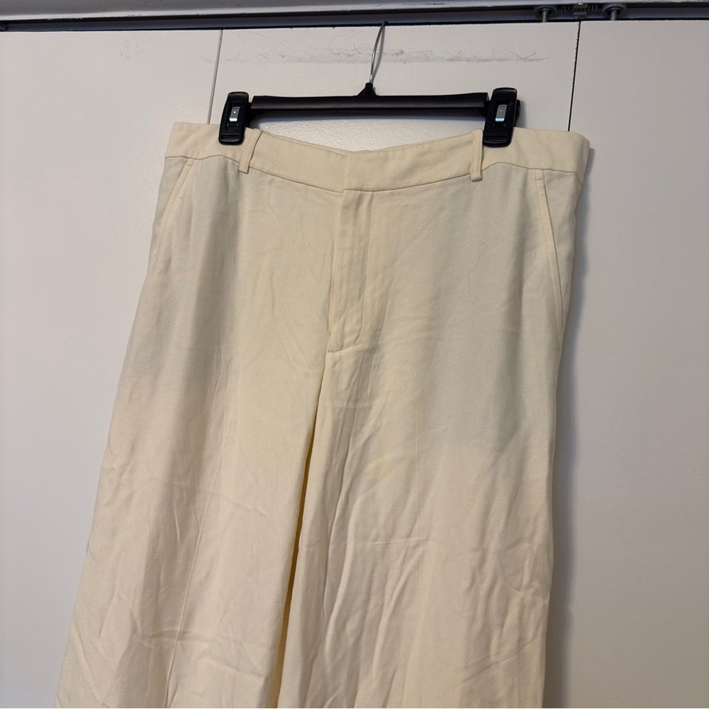 Ralph Lauren Cream Wide-Leg Trousers - Picture 2 of 6